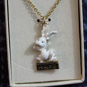 Vintage Hare Rabbit Bunny Necklace